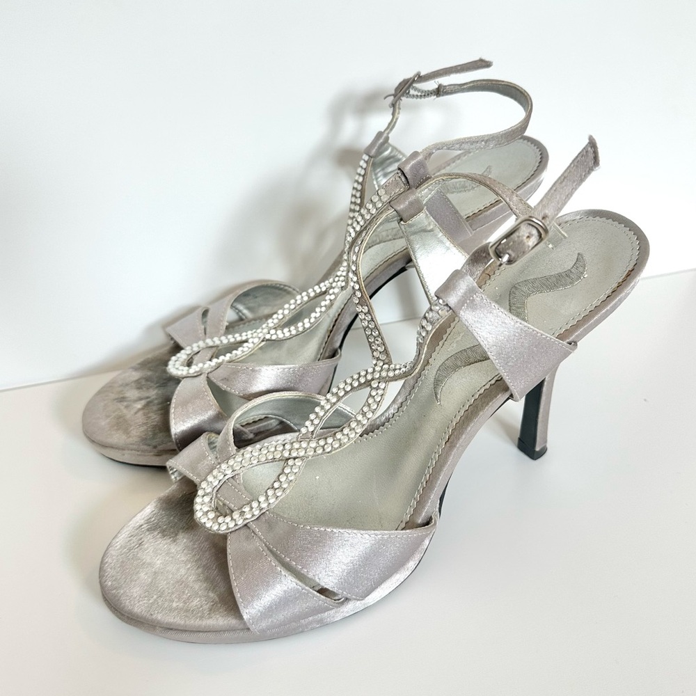 Nina Rhinestone Heel Sandals